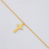 Cadena Aro Seguido Cruz 2.75 g / 19 1/2 in / 1.2 mm Oro Amarillo 18K