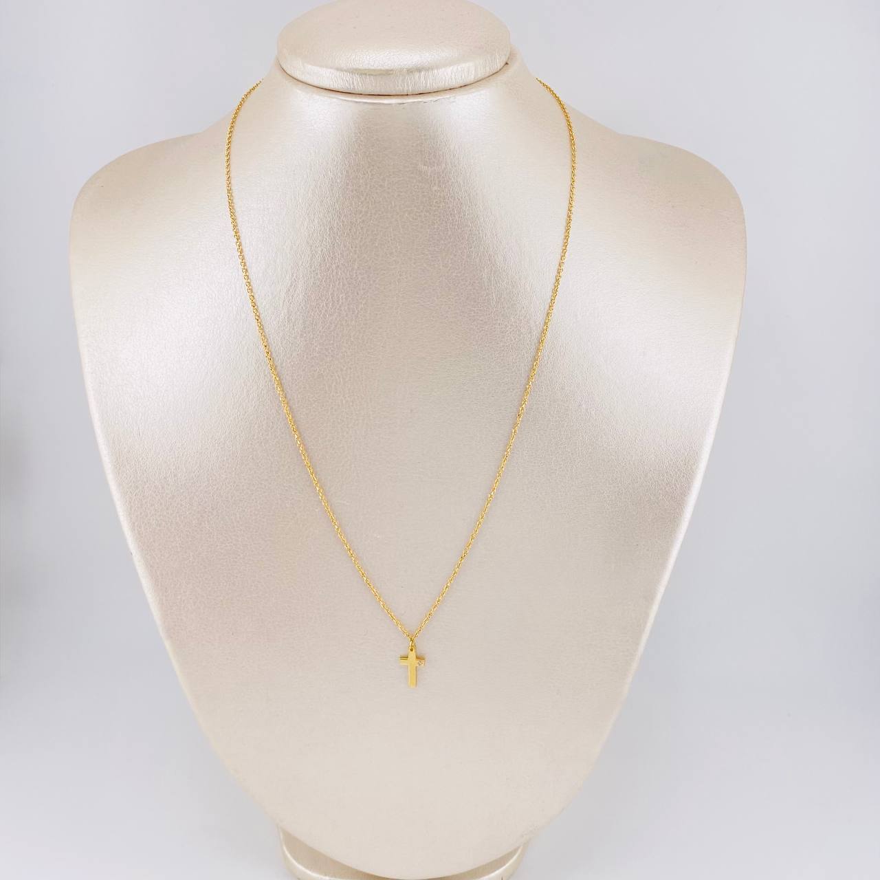 Cadena Aro Seguido Cruz 2.75 g / 19 1/2 in / 1.2 mm Oro Amarillo 18K