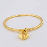 Pulso Flex Candado Corazón 2.6 g / 7 1/4 in / 3 mm Oro Amarillo 18K