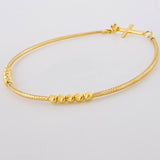 Pulso Flex Cruz Lisa 2.1 g / 7 1/2 in / 1.5 mm Oro Amarillo 18K