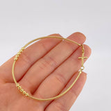 Pulso Flex Cruz Lisa 2.1 g / 7 1/2 in / 1.5 mm Oro Amarillo 18K