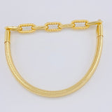 Pulso Flex Cajón Trenzado 5.45 g / 7 in / 6.3 mm Oro Amarillo 18K
