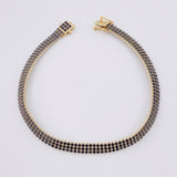 Pulso Tenis Tres Líneas 7.35gr / 8 in / 4.8mm Oro Amarillo +4 18K *