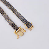 Pulso Tenis Tres Líneas 7.35gr / 8 in / 4.8mm Oro Amarillo +4 18K *