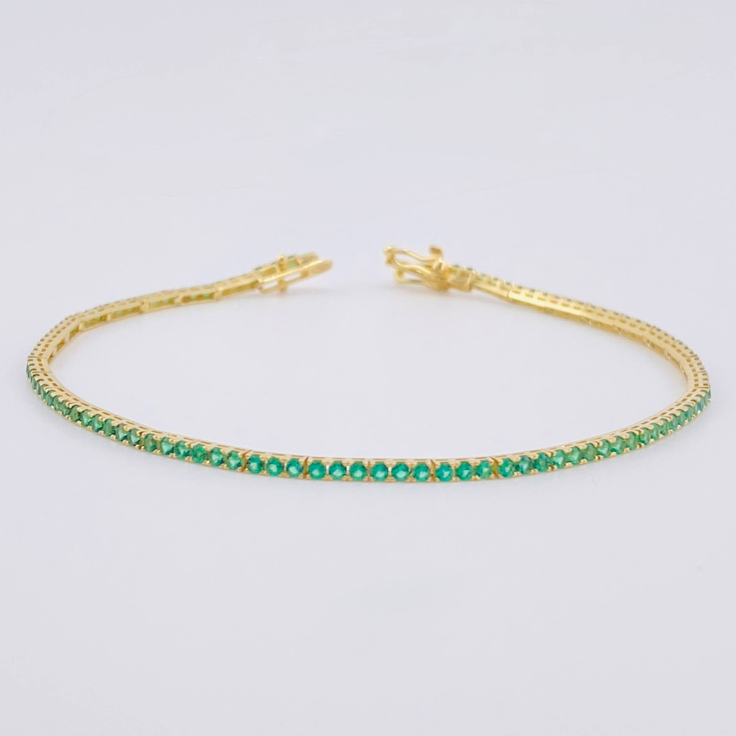 Pulso Tenis 3.9gr / 7 in / 1.6mm Oro Amarillo +4 18K *