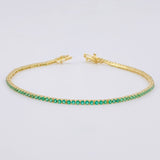 Pulso Tenis 3.9gr / 7 in / 1.6mm Oro Amarillo +4 18K *