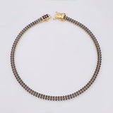 Pulso Tenis Doble Línea 4.9gr / 8 in / 3.2mm Oro Amarillo +4 18K ©