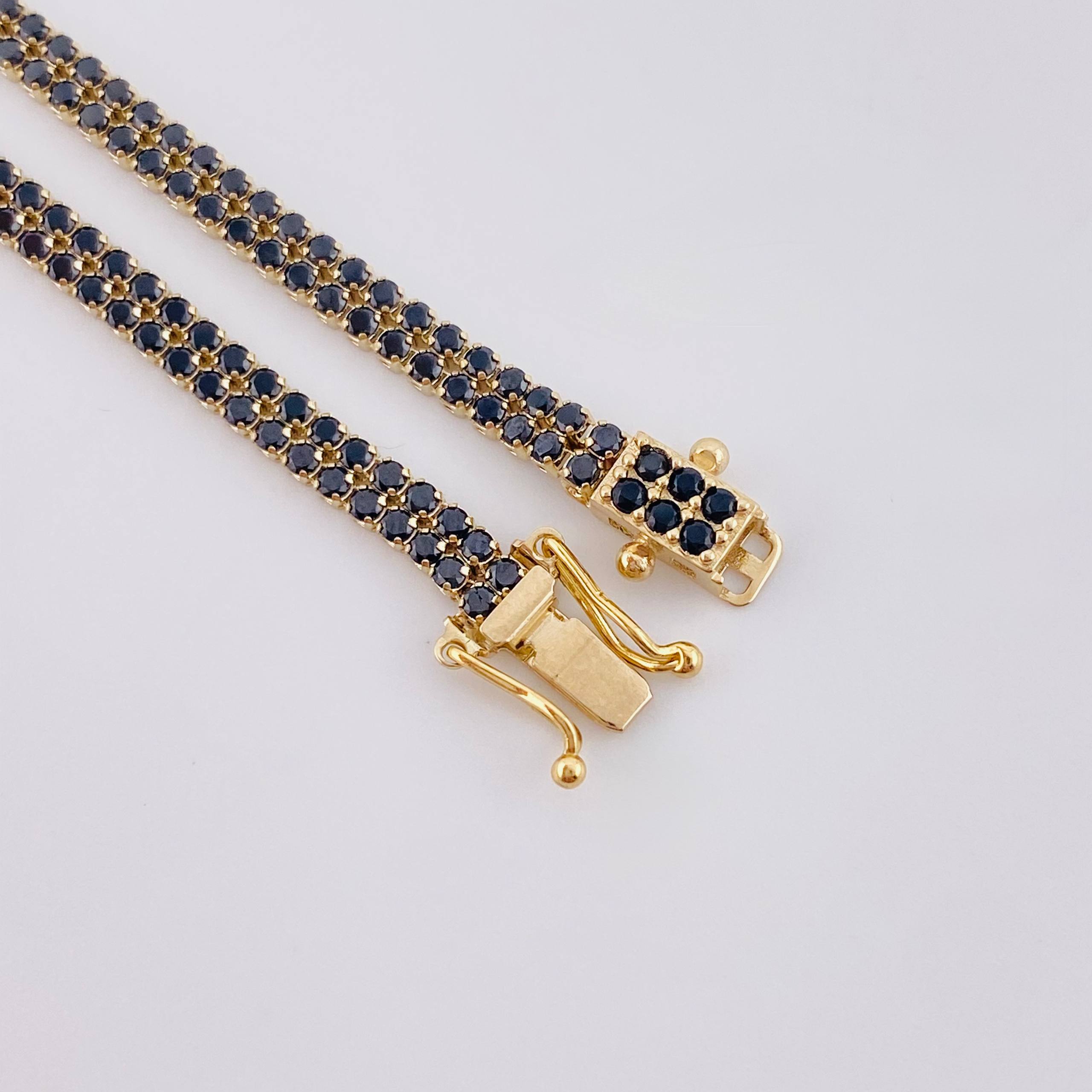 Pulso Tenis Doble Línea 4.9gr / 8 in / 3.2mm Oro Amarillo +4 18K ©