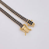 Pulso Tenis Doble Línea 4.9gr / 8 in / 3.2mm Oro Amarillo +4 18K ©