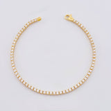 Pulso Tenis Doble Faz 7.25gr / 7 in / 2.8mm Oro Amarillo +4 18K ©