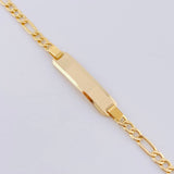 Pulso Cubano Placa Rectangular Curva 3.75gr / 7 in / 3.2mm Oro Amarillo +1 18K