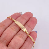 Pulso Cubano Placa Octagonal Curva 2.15gr / 5 3/4 in / 2.4mm Oro Amarillo +1 18K ©