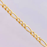 Pulso Figaro 3.8gr / 7 1/2 in / 5.3mm Oro Amarillo +1 18K