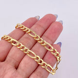 Pulso Figaro 3.8gr / 7 1/2 in / 5.4mm Oro Amarillo +1 18K *