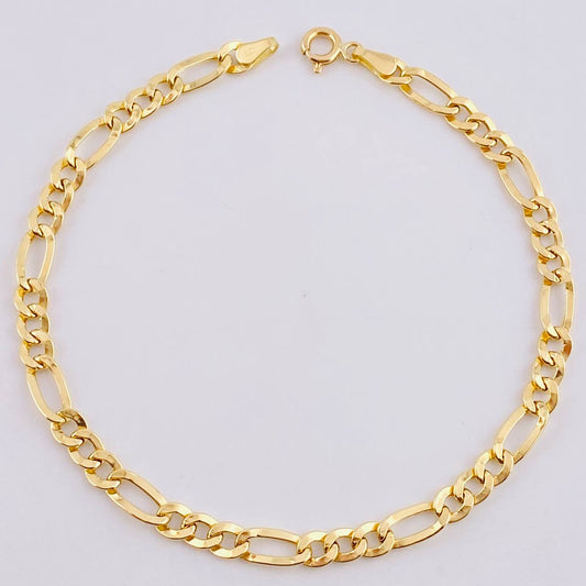 Pulso Figaro 2.6gr / 7 3/4 in / 4.45mm Oro Amarillo +1 18K ©