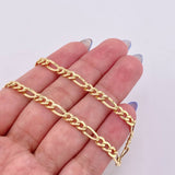 Pulso Figaro 2.6gr / 7 3/4 in / 4.45mm Oro Amarillo +1 18K *