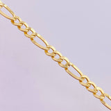 Pulso Figaro 2.6gr / 7 3/4 in / 4.45mm Oro Amarillo +1 18K *