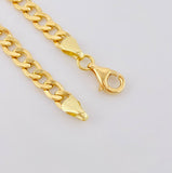 Pulso Cubano Placa Rectangular 7.45gr / 7 3/4 in / 4.6mm Oro Amarillo +1 18K