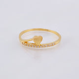 Anillo Estela Corazón 1.42gr / T7 1/2 / Oro Amarillo 18K