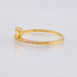Anillo Estela Corazón 1.42gr / T7 1/2 / Oro Amarillo 18K
