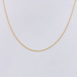 Cadena Aro Seguido 1.3gr / 17 3/4 in / 1mm Oro Amarillo +3 18K
