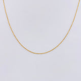Cadena Aro Seguido 1.3gr / 17 3/4 in / 1mm Oro Amarillo +3 18K