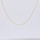 Cadena Aro Seguido 1.3gr / 17 3/4 in / 1mm Oro Amarillo +3 18K