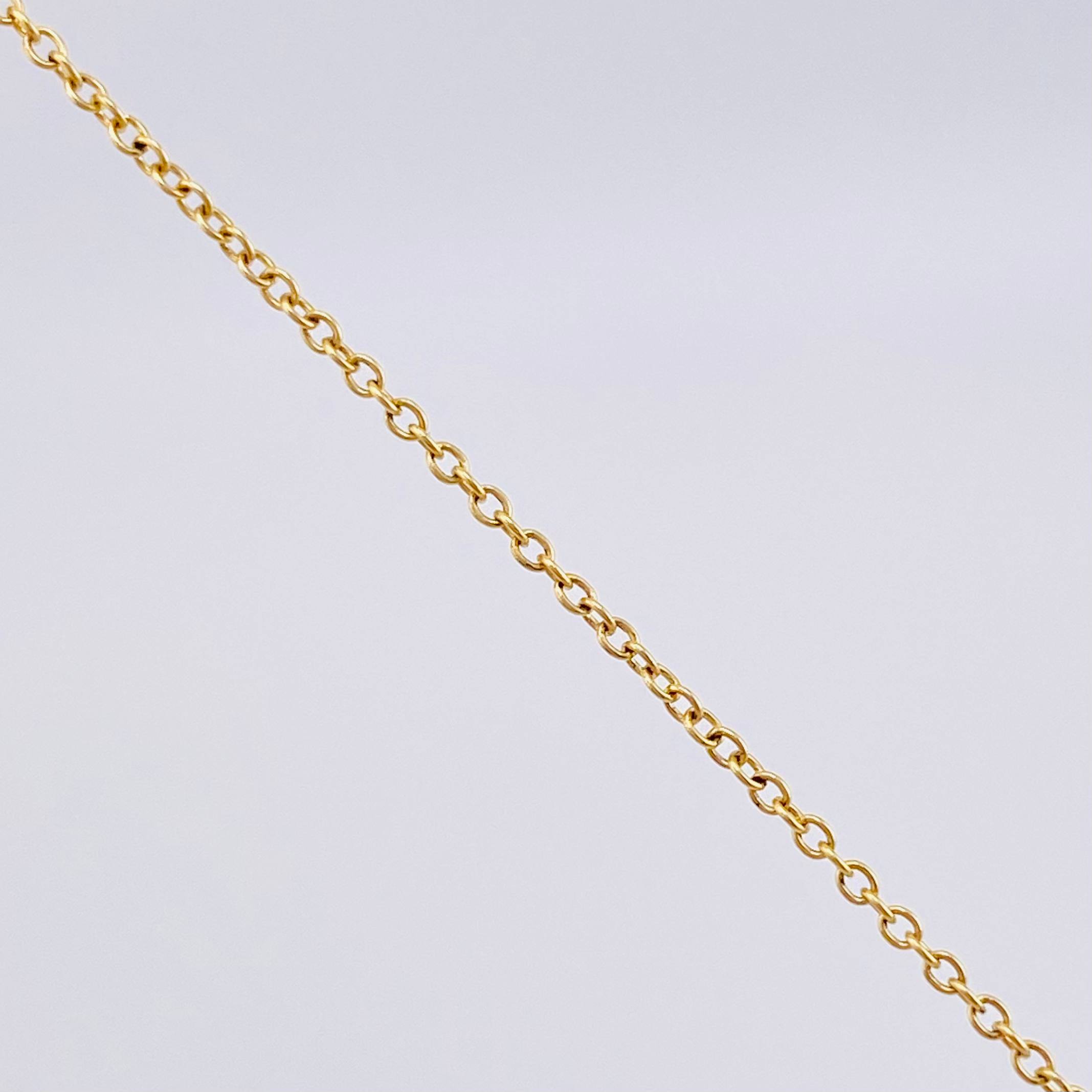 Cadena Aro Seguido 1.3gr / 17 3/4 in / 1mm Oro Amarillo +3 18K