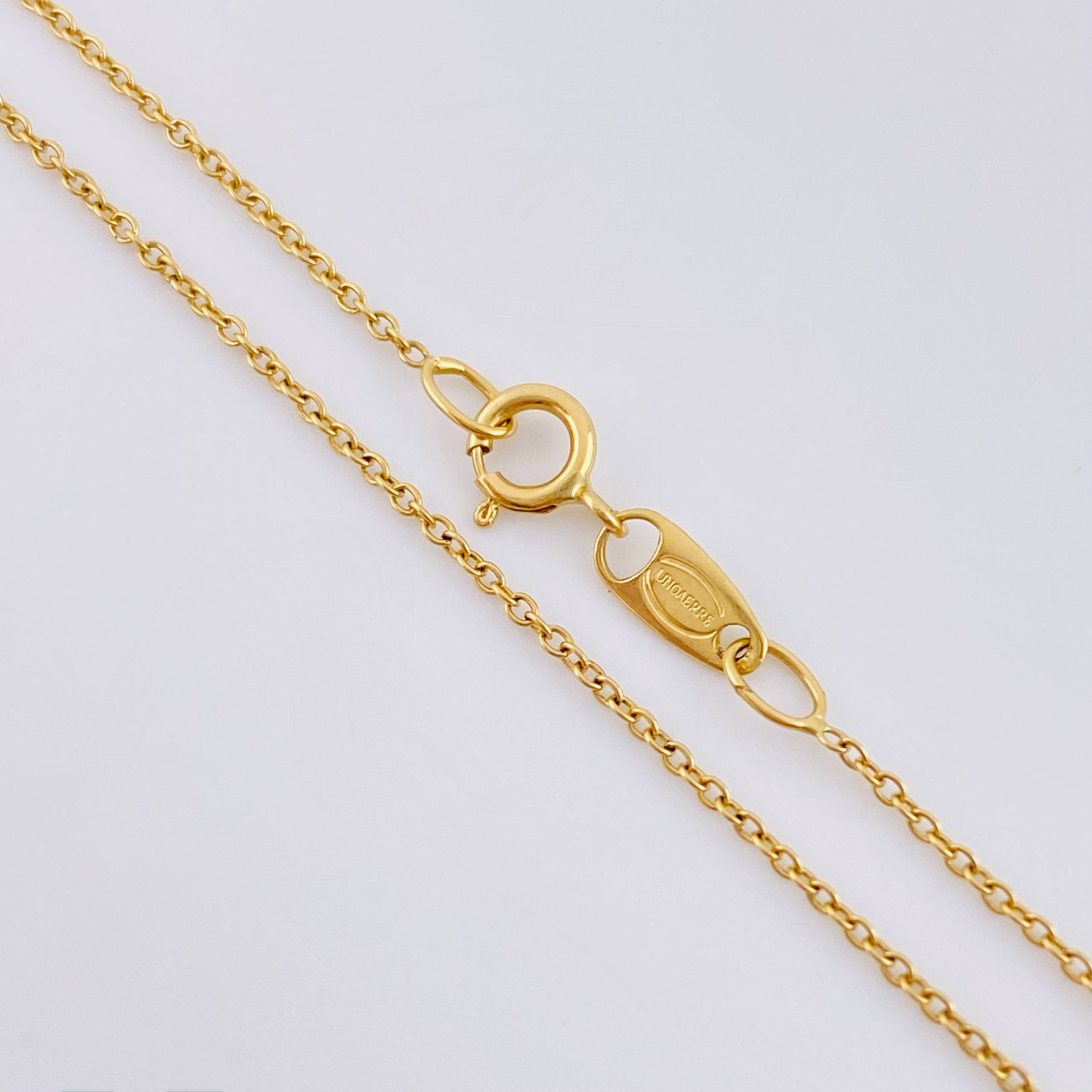Cadena Aro Seguido 1.3gr / 17 3/4 in / 1mm Oro Amarillo +3 18K