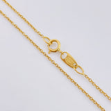 Cadena Aro Seguido 1.3gr / 17 3/4 in / 1mm Oro Amarillo +3 18K