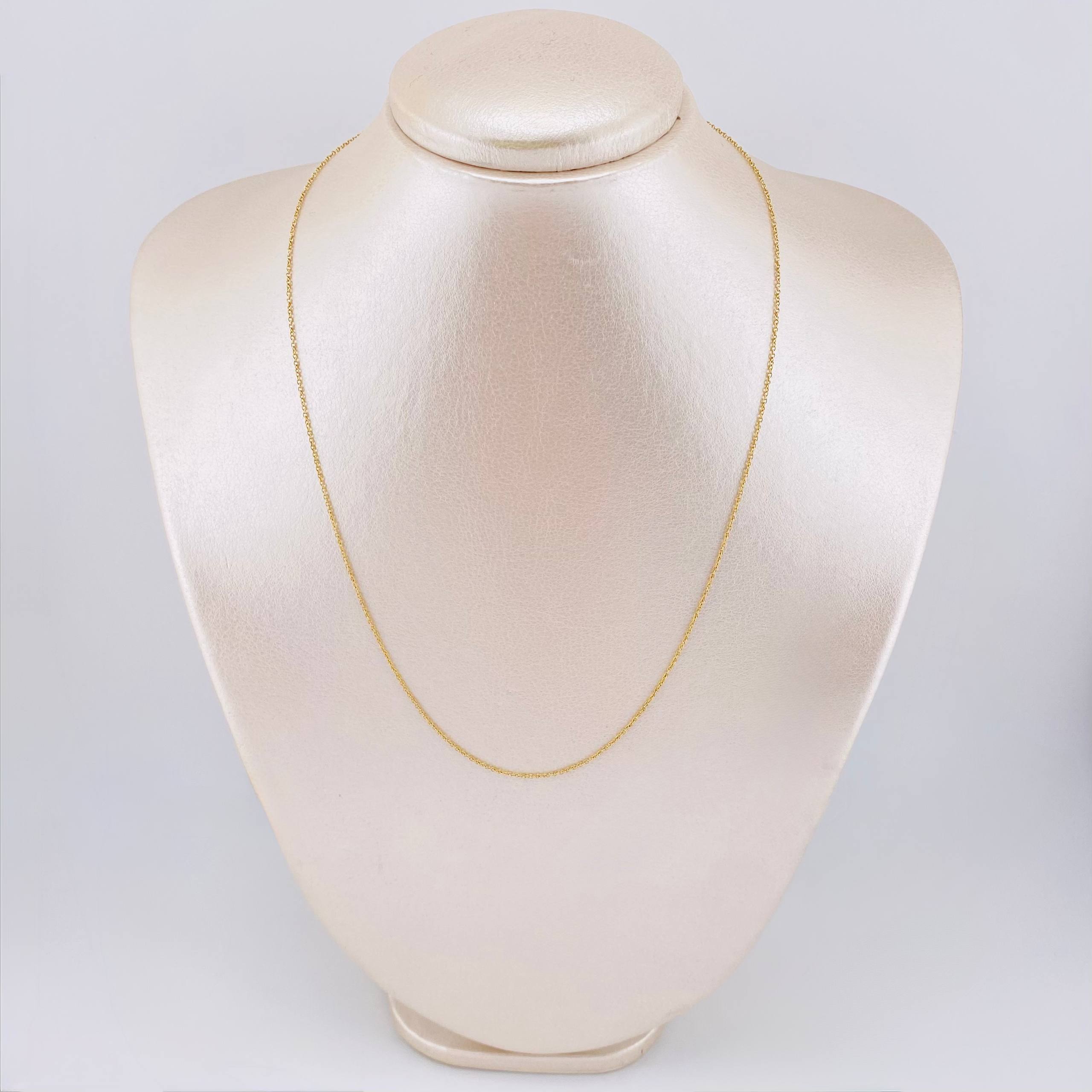 Cadena Aro Seguido 1.3gr / 17 3/4 in / 1mm Oro Amarillo +3 18K
