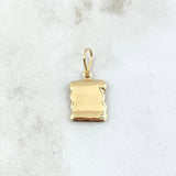 Pendant Parchment Plate 0.65gr / 2.2cm / Polished 18K Yellow Gold