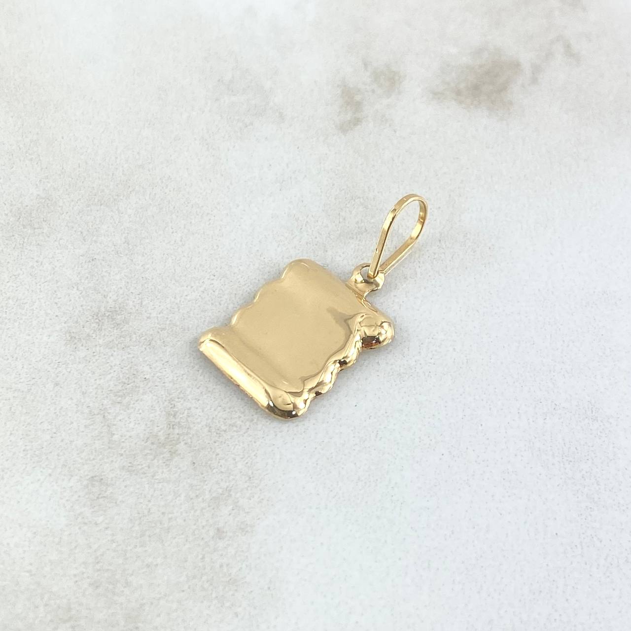 Pendant Scroll Plate 0.65gr / 2.2cm (0.9in) / 18K Gold