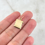 Pendant Scroll Plate 0.65gr / 2.2cm (0.9in) / 18K Gold