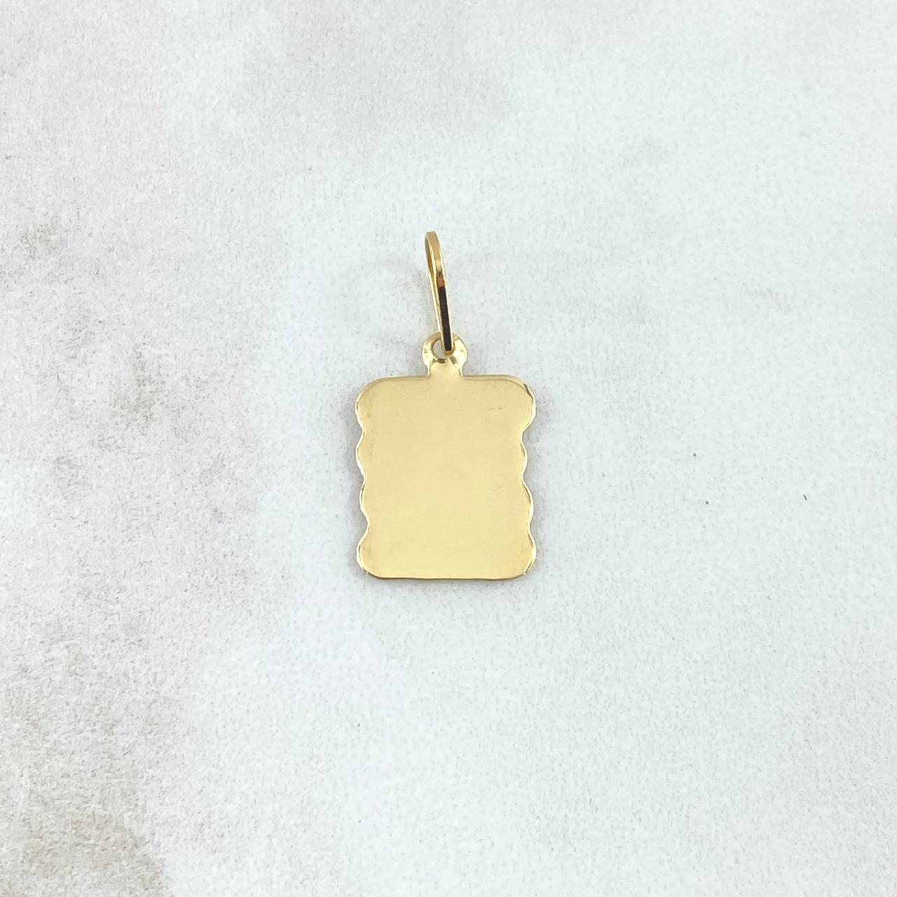 Pendant Parchment Plate 0.95gr / 2.2cm / Polished 18K Yellow Gold