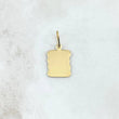 Pendant Parchment Plate 0.95gr / 2.2cm / Polished 18K Yellow Gold