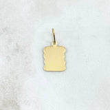 Pendant Parchment Plate 0.95gr / 2.2cm / Polished 18K Yellow Gold