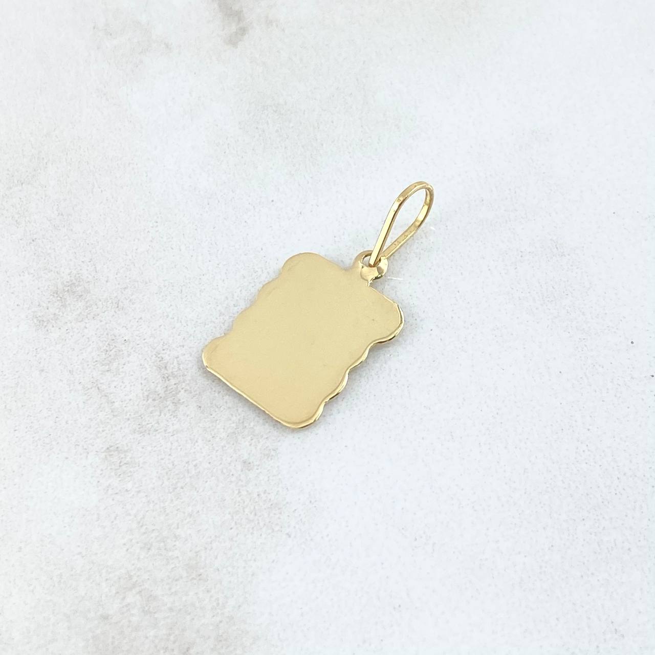 Pendant Parchment Plate 0.95gr / 2.2cm / Polished 18K Yellow Gold