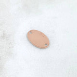 Charm Oval Plate 0.7gr / 1.5cm / Polished 18K Rose Gold