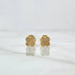 Stud Earrings Treból VCyA 0.6gr / 5mm Diamond Cut Yellow Gold Nac.Esp. 18K ©