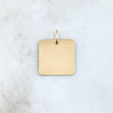 Pendant Square Plate 2.2gr / 2.2cm-2.7cm / Polished 18K Yellow Gold *