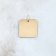 Dije Cuadrada 2.35gr / 2.2cm-2.7cm / Lisa Oro Amarillo 18K