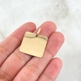 Pendant Square Plate 2.2gr / 2.2cm-2.7cm / Polished 18K Yellow Gold *