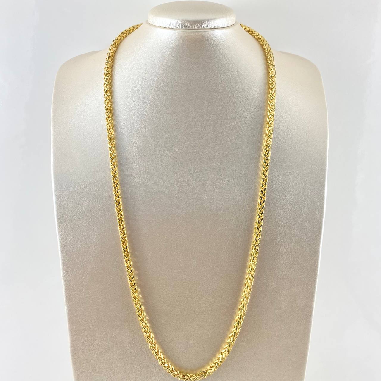 Cadena Franco 32.95gr / 23 3/4 in / 4.64mm Oro Amarillo +3 18K !
