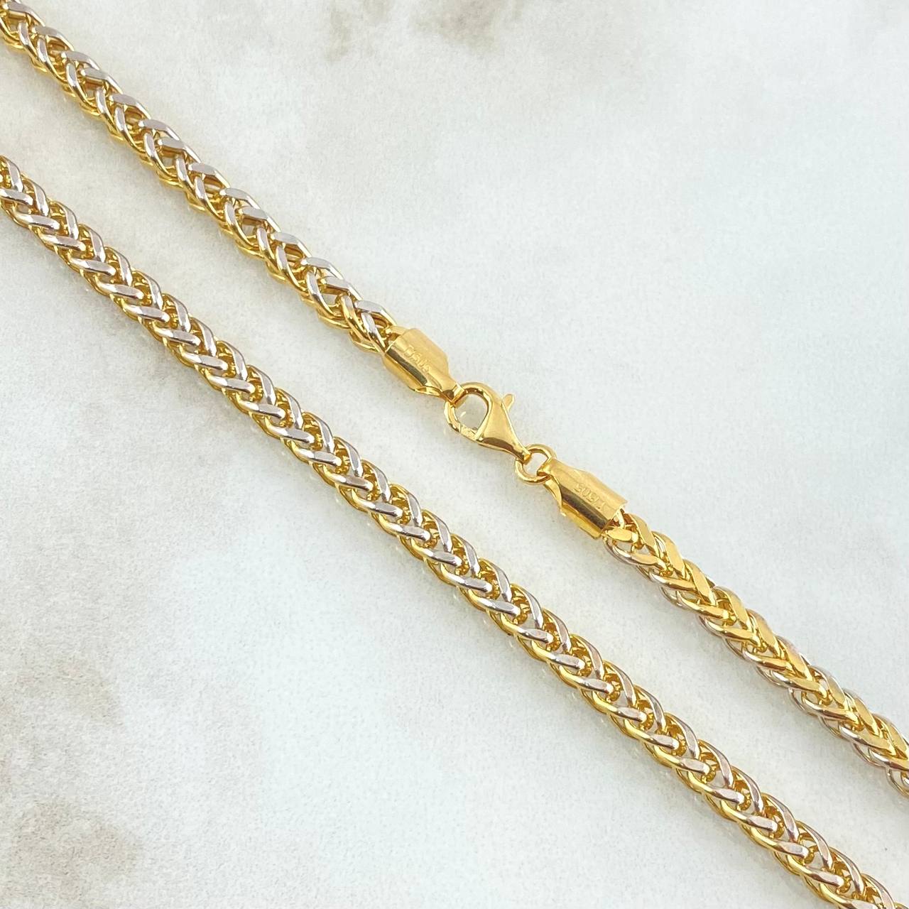 Franco Chain 17.8gr / 60cm / 3.5mm Two Yellow White Golds +4 18K