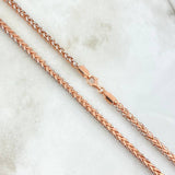 Franco Chain 17.7gr / 60cm / 3.5mm Two-tone White and Rose Gold +4 18K