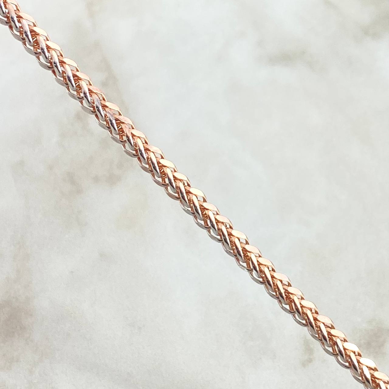 Franco Chain 17.7gr / 60cm / 3.5mm Two-tone White and Rose Gold +4 18K
