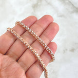 Cadena Franco 8.75gr / 60cm / 2.4mm Dos Oros Blanco Rosa +4 18K