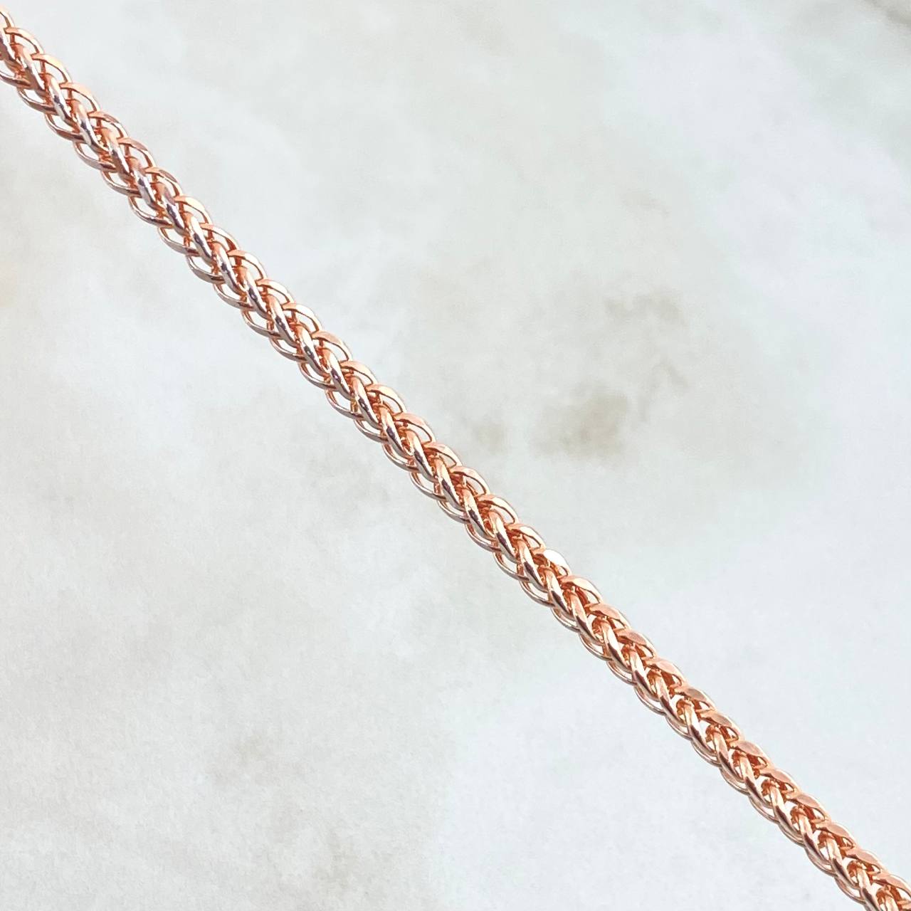 Cadena Franco 8.65gr / 60cm / 2.3mm Dos Oros Blanco Rosa +4 18K *