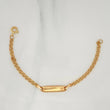 Pulso Bebé Placa Rectangular 2 g / 5 1/4 in / 3 mm Oro Amarillo 18K